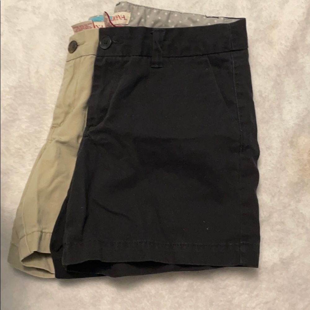 black and khaki merona shorts
